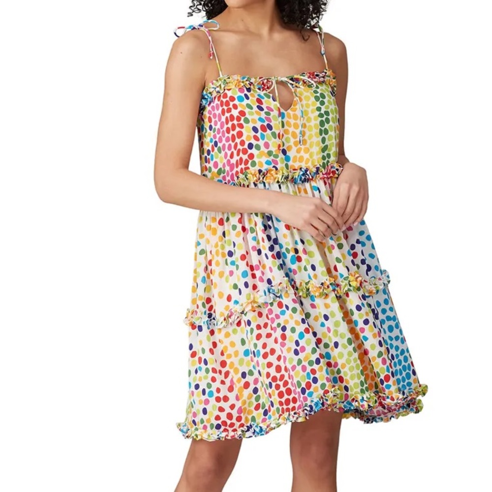 All Things Mochi Rainbow Dots Blessica Dress Size Medium